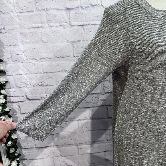 Madewell Gray Drop Shoulder Midi Sweater‎ Dress Size Medium Long Sleeve Stretch - Picture 7 of 13